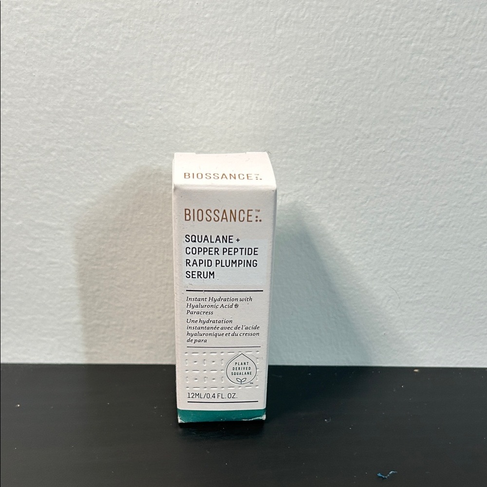 Biossance Squalane + Copper Peptide Serum - White and Teal Packaging